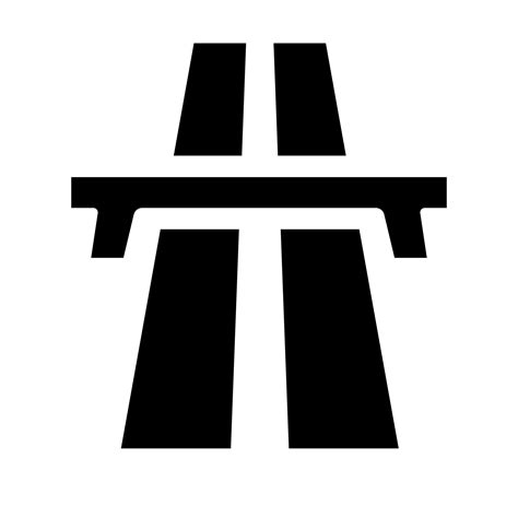Highway Road Icon Vector Motorway Sign Freeway Symbol For Graphic