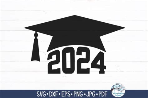 2024 Graduation Cap Svg Grafika Przez Wispywillowdesigns · Creative Fabrica