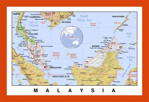 Large States Map Of Malaysia Malaysia Asia Mapsland Maps Of The Images