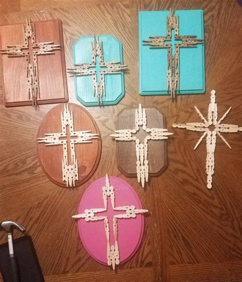 Clothespin Crosses Etsy In 2021 Clothespin Cross Wooden Clothespin