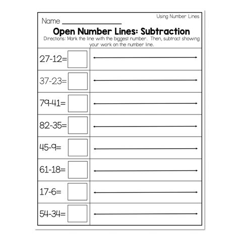 Subtraction Number Line Worksheets 99worksheets