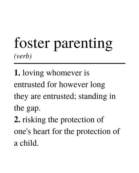 Foster Parenting Definition Digital Download Print Foster Etsy