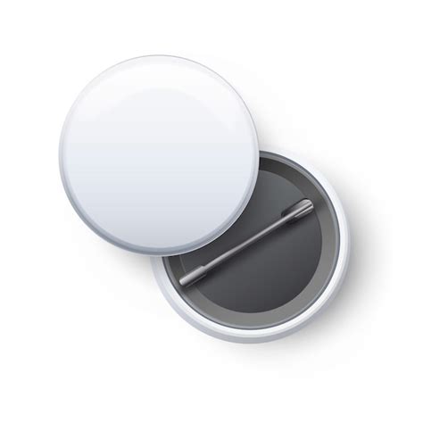 White Badge Template Vector Free Download