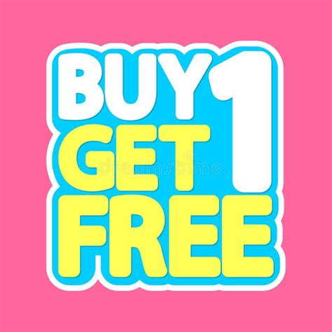 Buy 1 Get 1 Free Sale Tag Poster Design Template Discount Isolated