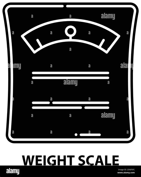 Weight Scale Icon Black Vector Sign With Editable Strokes Concept