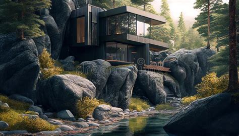 Modern House In Mountains Exterior Of Luxury Villa By Forest River