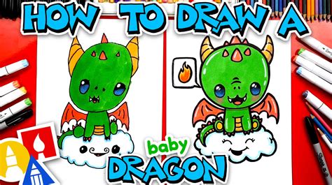 How To Draw A Baby Dragon Art For Kids Hub