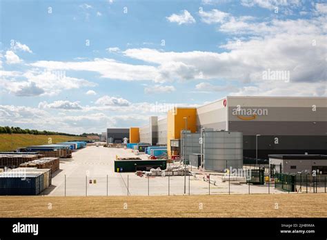 EAST MIDLANDS GATEWAY, UK - JULY 15, 2022 Large Amazon warehouse