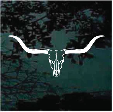 Texas Longhorn Bull Skull Car Window Decals And Stickers Decal Junky