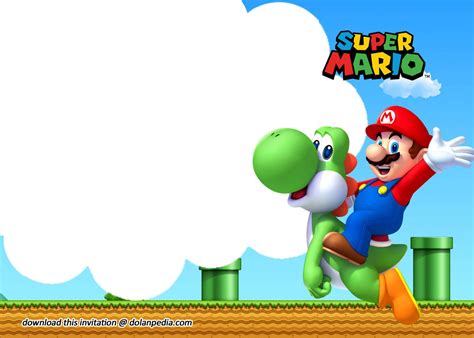 Free Printable Super Mario Invitation Templates Dolanpedia