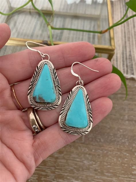 Darling Darlene Turquoise Navajo Native American Earrings Etsy