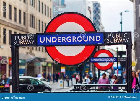 Logo Of An Underground Station In London Uk Editorial Photo Image Of