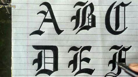 Gothic Calligraphy Writing A To Z Learn To Write In Gothic