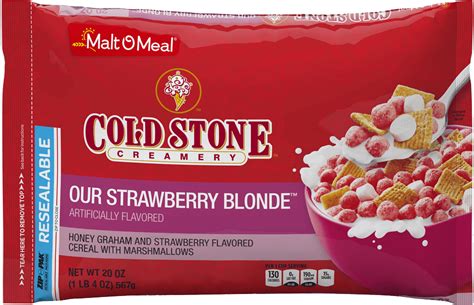 Cold Stone Creamery Our Strawberry Blonde Cereal | Kids cereal, Cereal, Malt o meal