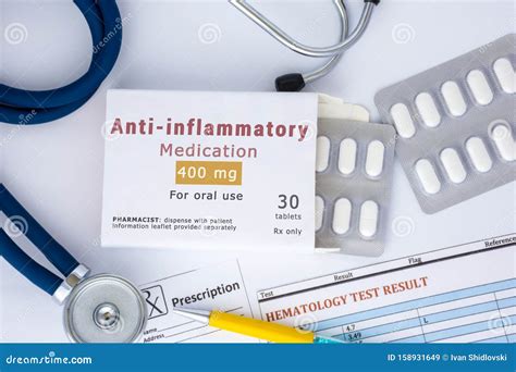 Anti Inflammatory Medication Or Drug Concept Photo On Doctor Table
