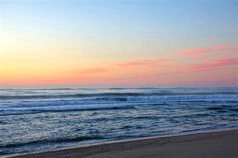 Good Morning Wellfleet Moonsetand Sunrise From Lecount Hollow Beach