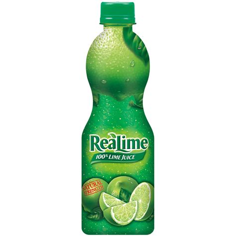Realime 100 Lime Juice 8 Fl Oz Bottle La Comprita