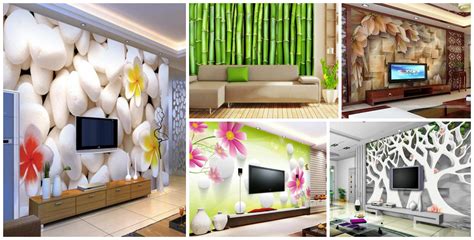Superior quality wallpaper in erode. 16 Creative 3D Living Room Wallpaper Ideas That You Should ...