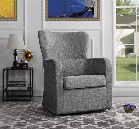 Modern Swivel Armchair, Rotating Accent Chair for Living Room (Light