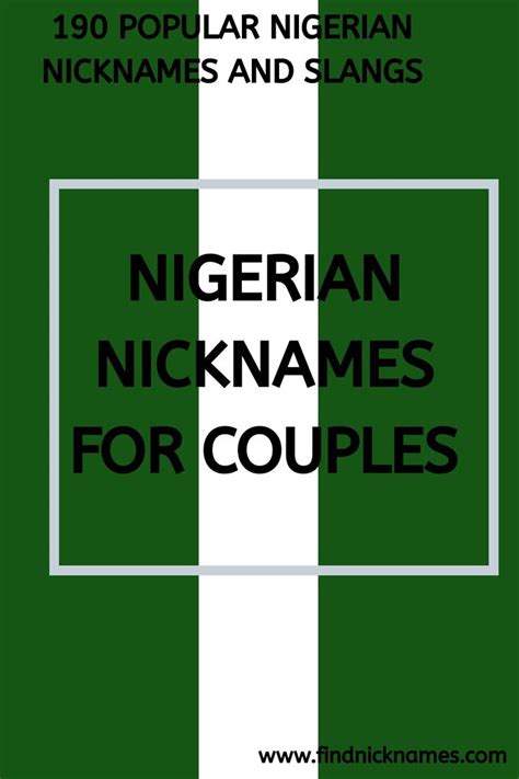 For example, you might call a friend dude or bud affectionately but without any romantic undertones. 190+ Popular Nigerian Nicknames and Slangs | Nicknames for ...