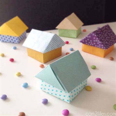 Petites Maison En Origami Tuto Inside Boite En Papier Origami