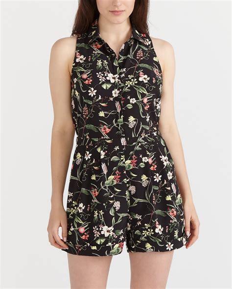 Printed Sleeveless Romper Women Reitmans