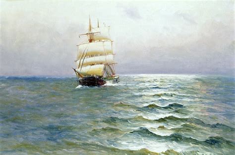 Alfred Jansen Pictorial Art Sailing Ships Hd Wallpaper Rare Gallery