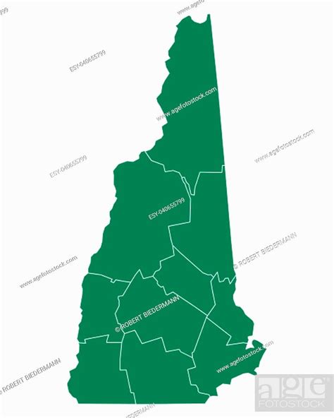 Map Of New Hampshire Stock Photo Picture And Low Budget Royalty Free