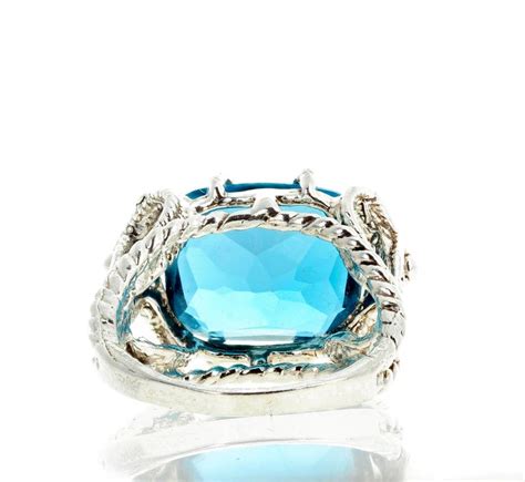 Unique London Blue Topaz Sterling Silver Ring For Sale At 1stdibs