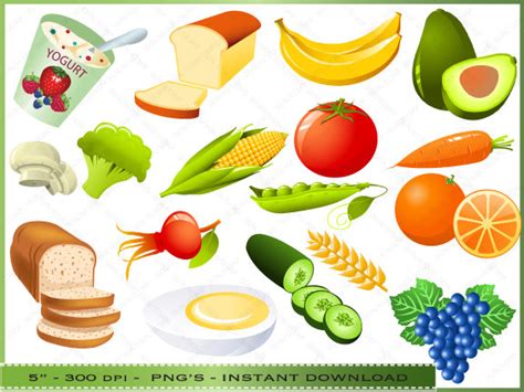 Healthy Foods For Kids Clipart