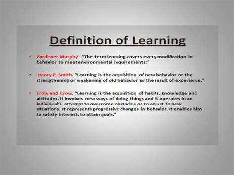 Learning Definition Concept Process Andchracterstics