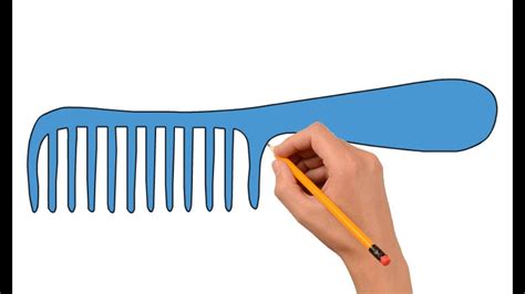 How To Draw A Comb Step By Step Easy For Kids Youtube