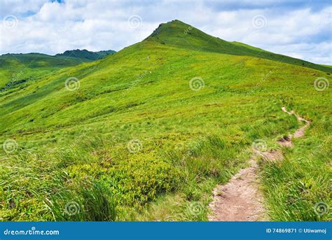 Path Green Grass Mountains Landscape Mountainside Nature Hill Trail