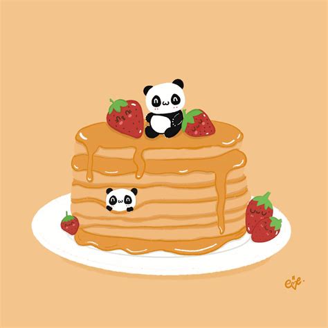 Kawaii Pandacakes Kawaii Panda Pancakes Art Kawaii