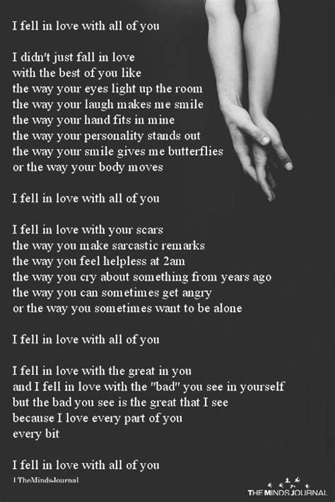 I Fell In Love With All Of You Love Quotesromantic Quotes Unconditional Love Quotes