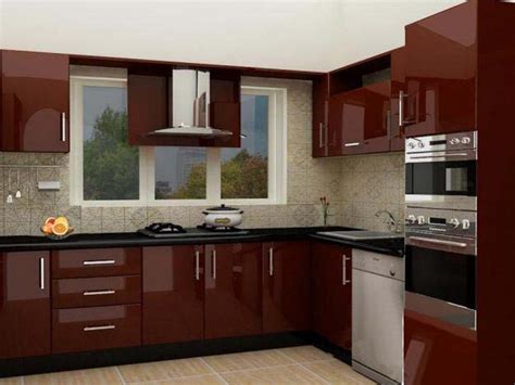 Image Result For Maroon Color Kitchen Cabinets Modular Kitchen