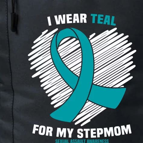 I Wear Teal For My Stepmom Sexual Assault Awareness T Daily Commute Backpack Teeshirtpalace