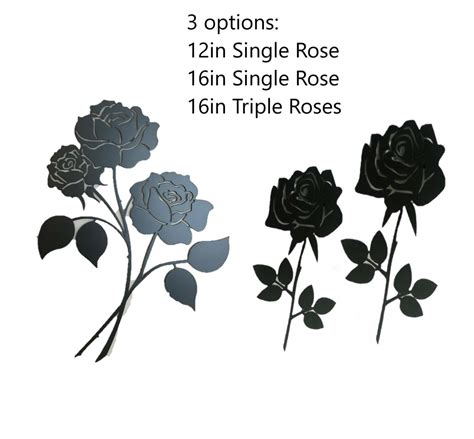Rose Flower Wrought Iron Wall Art Home Decor Decoration Patio Metal