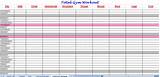 Pictures of Workout Routine Spreadsheet