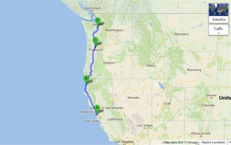 Road Trip Map San Francisco To Seattle Wa Social Vixen