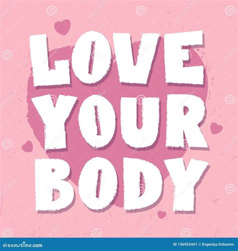 Love Your Body Stock Vector Illustration Of Happy 136953441