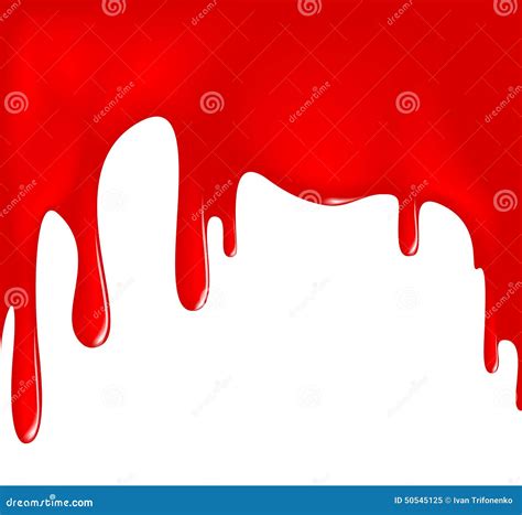 Dripping Red Paint Stock Illustration Image 50545125