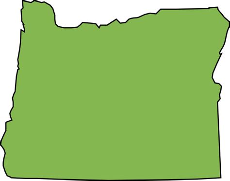 Oregon State Outline Map In Svg Format Clip Art At Vector