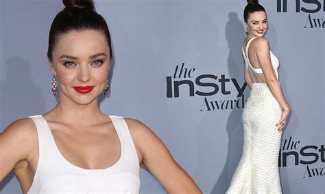 Miranda Kerr Flaunts Toned Body In Sheer Figure Hugging Gown At Instyle