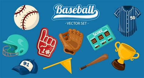 Premium Vector Baseball Vector Set