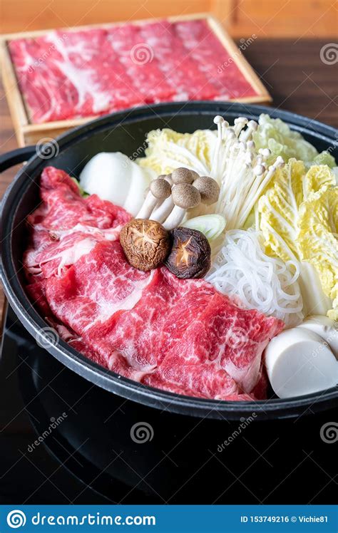 Beef Sukiyaki Set Stock Photo Image Of Suki Japanese 153749216