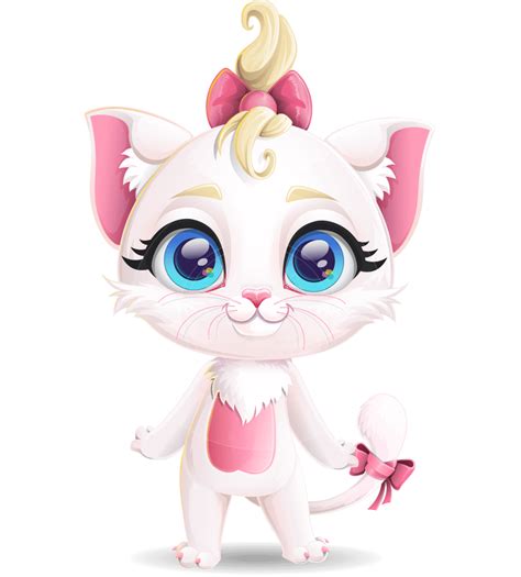 Cute Female Cat Cartoon Character Graphicmama