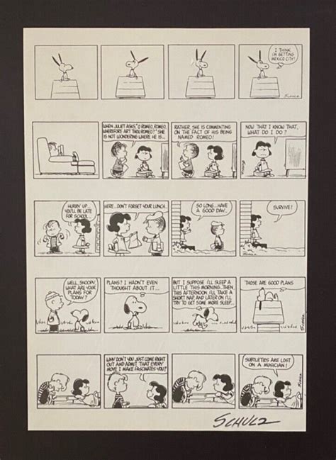 Charles Schulz Signed Vintage Peanuts Snoopy Cartoon New Silver Frame Ebay