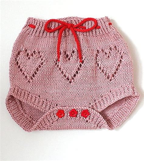 Knitting Pattern For Lace Diaper Cover Baby Pants With Lace Hearts