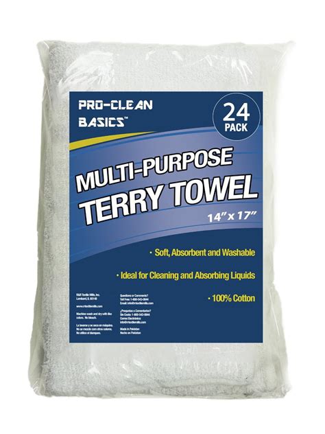 Pro Clean Basics Multi Purpose Terry Towel Pk Walmart Com